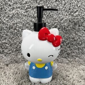 Sanrio Hello Kitty Ceramic Soap Bottle Dispenser Blue Home Decor Brand New